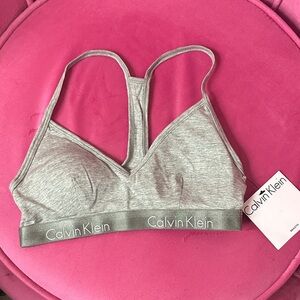 Girls Calvin Klein Light Gray Bralette